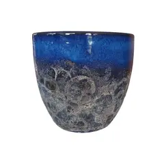 DEROMA - Maceta Seaside 28cm Ovalada Azul Cerdeña