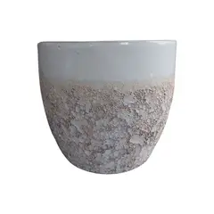 DEROMA - Maceta Seaside 28cm Ovalada Blanco Tropea