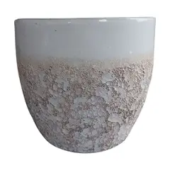 DEROMA - Maceta Seaside 36cm Ovalada Blanco Tropea