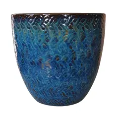 DEROMA - Maceta Woolly 36cm Azul Pacifico