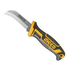 INGCO - Cuchillo Pelacables Curvo 200mm Hpk82001