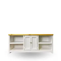 GENERICO - RACK DE TV MODELO RUSTICO GRECIA 160 CM LARGO X 40 CM FONDO X 70 ALT (Vintage)