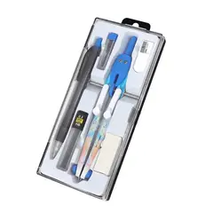 FOSKA - Compas metalico profesional + goma + sacapunta minas