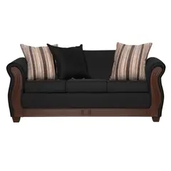 RUZAM MOBEL - SOFÁ ATENAS 3 CUERPOS NEGRO