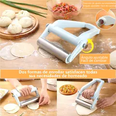 AIZO - Rodillo Cocina 304 Inoxidable Antiadherente Profesional