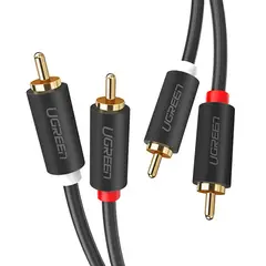 UGREEN - Cable de Audio 2RCA2RCA MM 15 Metros Negro AV104