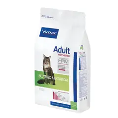 VIRBAC - HPM Adult Neutered & Entire Cat with Salmon 3 kg