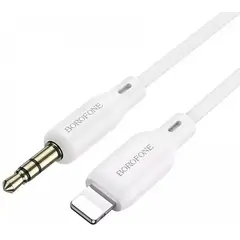 GENERICO - CABLE BOROFONE BL18 - JACK 3,5MM A LIGHTNING - 1 MT BLANCO