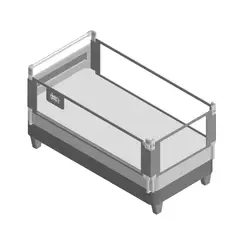 BEBE SURE - Set 3 barandas 1.5 plaza 105x200x200 cm con soporte