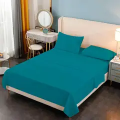GENERICO - Sabana Premium Algodón 188 Hilos - Turquesa - King