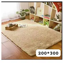 GENERICO - Alfombra peluda tipo shaggy 300x200cm BEIGE