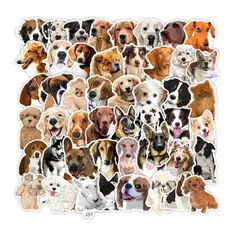 GENERICO - Stickers con patrón de perro 10 unidades al azar