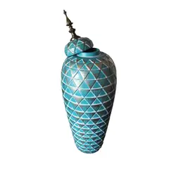 GENERICO - Jarrón Nórdico Etnico Florero Decorativo Ceramica Hogar