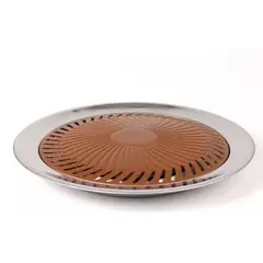 GENERICO - Set Parrillera Asador Platon Ceramica Para Cocina Sin Humo