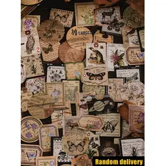 GENERICO - Stickers con estampado vintage 12 unidades al azar