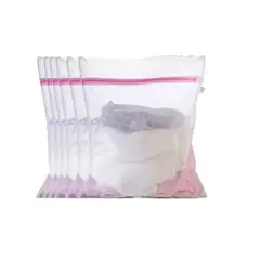 GENERICO - Malla Bolsa Acolchada Lavado Ropa Lencería 60 X 50 Pack X 6