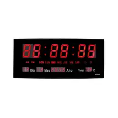 GENERICO - Reloj Digital Led Rectangular + Calendario Alarma - Jh3615