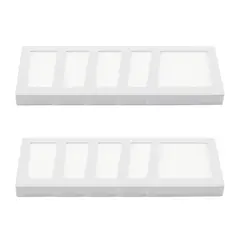 AVC - Pack 10 Panel Cuadrado LED ECO Sobrepuesto Blanco 6W Frío