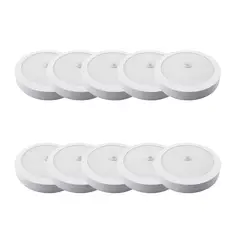 AVC - Pack 10 Panel Redondo LED ECO Sobrepuesto Blanco Con Sensor 18W Neutro