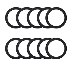 AVC Y VELL MAX - Pack 10 Panel Redondo LED ECO Sobrepuesto Negro 12W Frío
