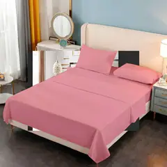 GENERICO - Sabana Premium Algodón 188 Hilos - Rosa - Queen