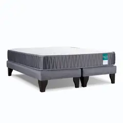 YAZZ - Cama Europea Forest 2 Plazas Resortes Base Dividida