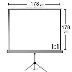 GENERICO - TELON CON TRIPODE 178X178 cm mecanismo retractil
