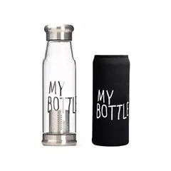 GENERICO - Botella Infusor De Vidrio Infusor De Te Con Funda 550ml