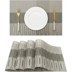 AZ AURAZEUS - Set De 4 Individuales Para Mesa Mantel Impermeables Diseños AZ