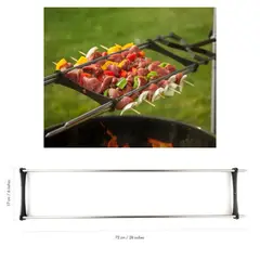 KANKA - Doble Vara para Asador Cocina más cortes con estabilidad y facilidad Parrillero Austral