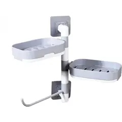 GENERICO - Jabonera Giratoria Organizador De Ducha Jabonera Toalla y Baño Negro