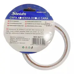 GENERICO - Cinta Adhesiva Doble Contacto 36 mm X 10 m 1 Unidad