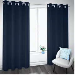 GENERICO - Cortina Blackout 2 Paños 100% Lino Textura Térmica Engomada