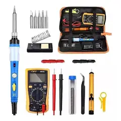 GENERICO - Kit Eléctrico Cautín 60w 220v Regulable 17 Accesorios X X L 215205