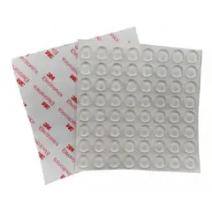 GENERICO - Set 100 Uds Topes Auto Adhesivo Transparente Puertas Muebles 215217