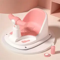 OEM - SILLA DE BAÑO PARA BEBE CON VENTOSA ROSA