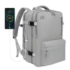 LUXGEAR - Mochila De Viaje Expansible NomadLifeV2 Impermeable - Gris