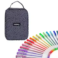 CASATUA - Lapices Gel Set 72 Colores Incluye Estuche Make+Do - Negro
