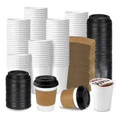 Pasteleria - Vaso Cafe Kraft Vasos Polipapel Vaso Ctapa+manga 150und 8oz