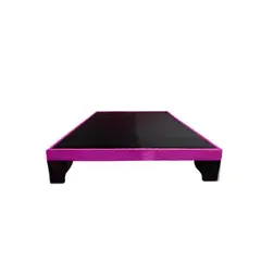 FLOBAL - Base de Cama Europea 1.5 Plazas 105x190x35cm Fucsia Felpa