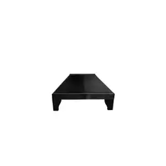 FLOBAL - Base de Cama 1,5 Plaza 105x190x35cm Negro Felpa