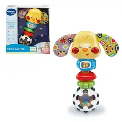 VTECH - Sonajero Toby Perrito para bebé con luz y música