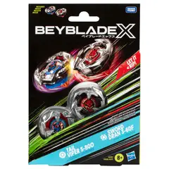 BEYBLADE - Trompo X Pack Doble Tail Viper 5-80O y Sword Dran 3-60F
