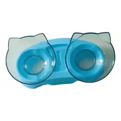 GENERICO - Plato Doble Para Gato Alimentos Dispensador Comida Agua.