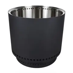 VERKEN - Brasero sin Humo Brann Acero Inoxidable 304 + Acc / 50 cm - Negro