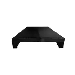 FLOBAL - Base de Cama 1 Plaza 90x190x35cm Negro Felpa