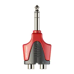 ROXTONE - Conector de audio estéreo de 6.3 mm macho a 2 RCA hembra