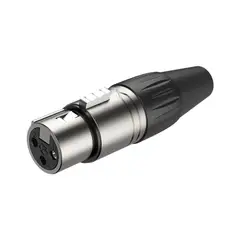 ROXTONE - Conector canon XLR hembra de 3 polos plateado