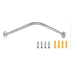 DEKANO - Barra Extensible Cortina De Ducha De Esquina En U 80-120cm