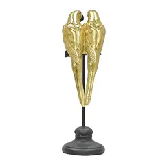 MSA MUEBLES SANTA ANA - Figura Pareja de Loros Dorado